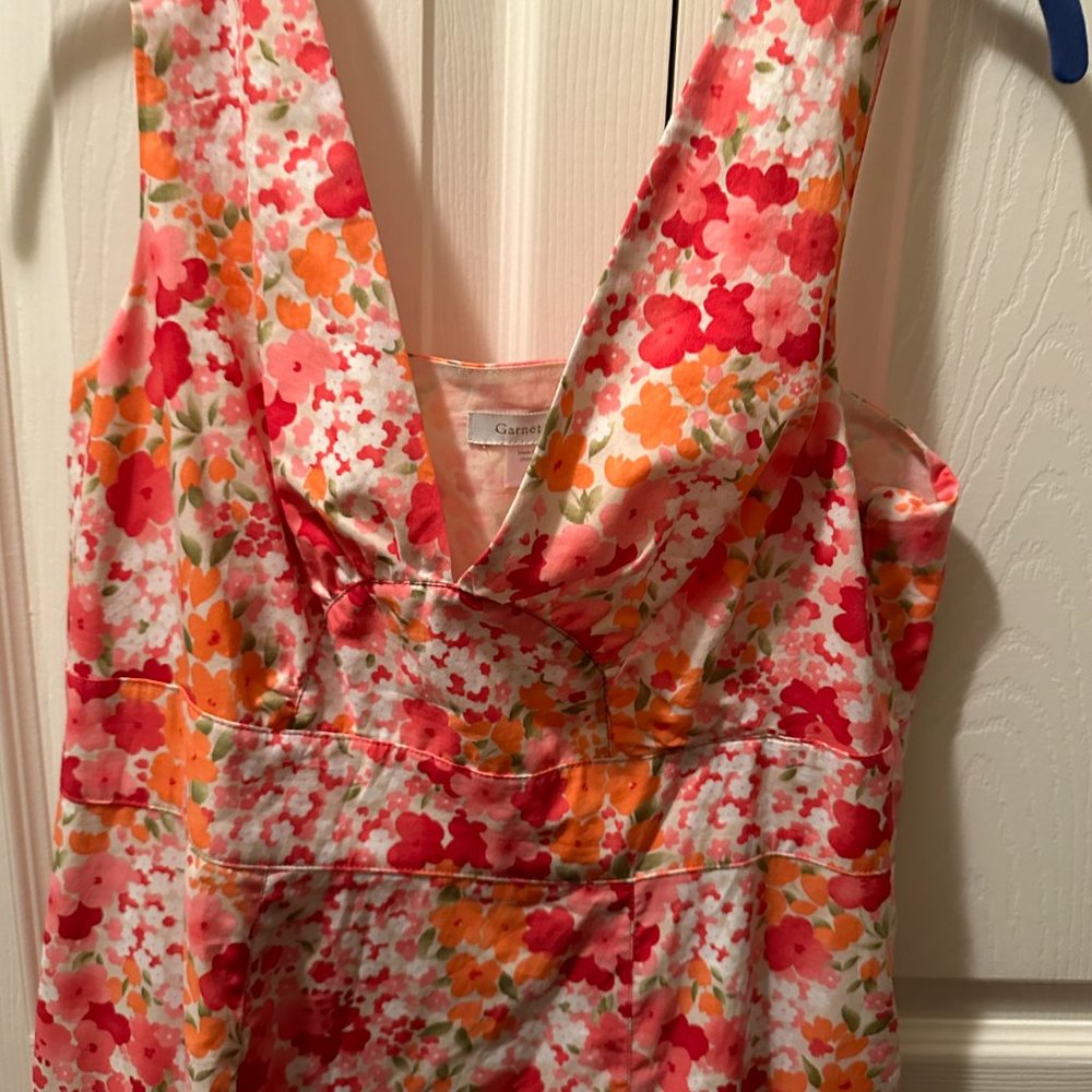 A 103 GARNET HILL Pink Floral Sleeveless Dress size 6